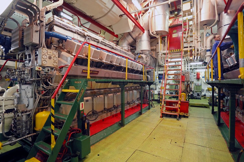 Maschinenraum Ocean Majesty mit Dieselmotoren Foto: Oceanliner Pictures