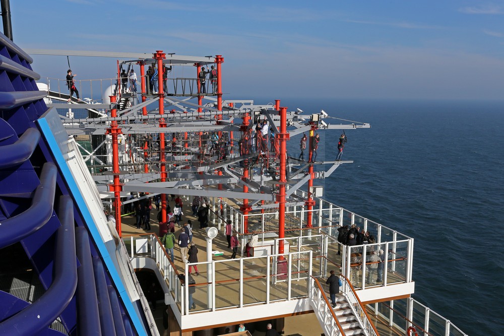 Teil vom Hochseilgarten der Norwegian Escape Foto: Oceanliner Pictures